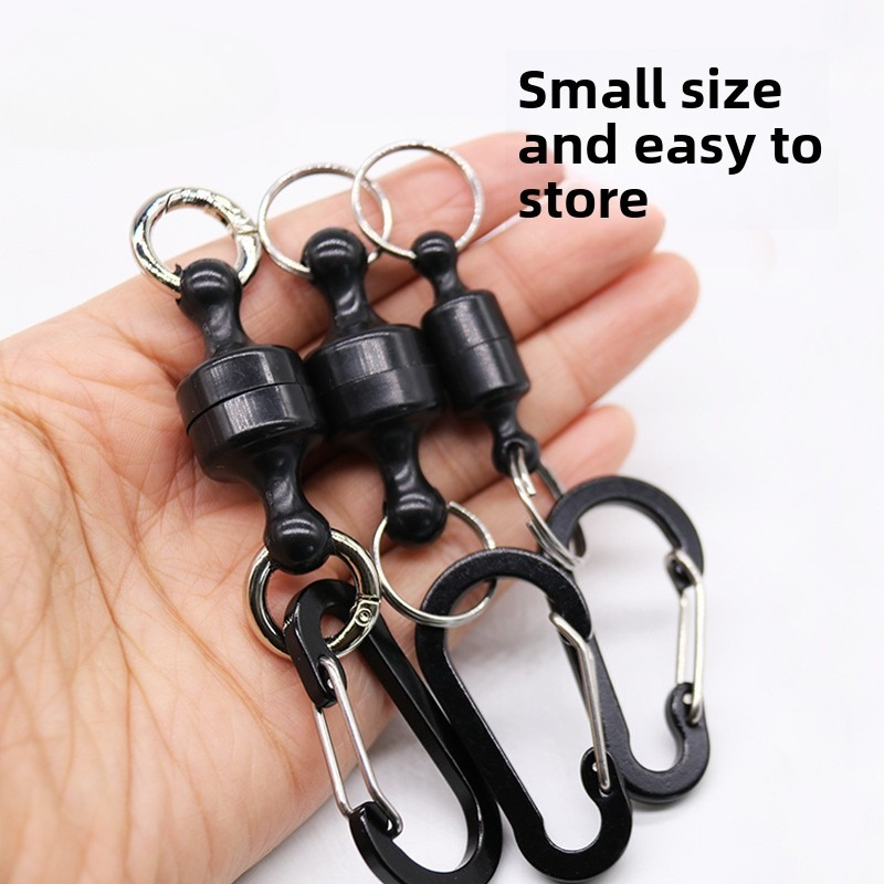 Fishing Gloves - คลิปแม่เหล็กสีดำสำหรับถุงมือตกปลา ที่ยึดแม่เหล็กสำหรับเต็นท์ ปีนเขา อุปกรณ์กลางแจ้ง