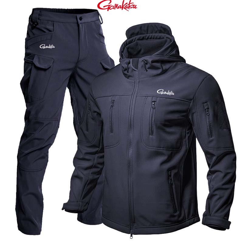 Fishing Rain Suit - ชุดยุทธวิธีกันน้ำ Gamakatsu Fishing Shark Skin Soft