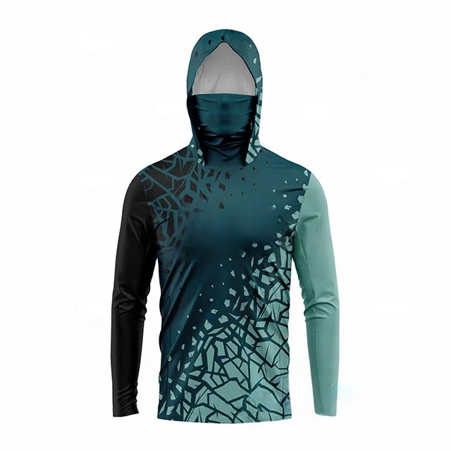 Fishing Shirt Uv Protection - เสื้อตกปลา MALFC สำหรับผู้ชาย เสื้อฮู้ดตกปลา แขนยาว เสื้อยืดตกปลา
