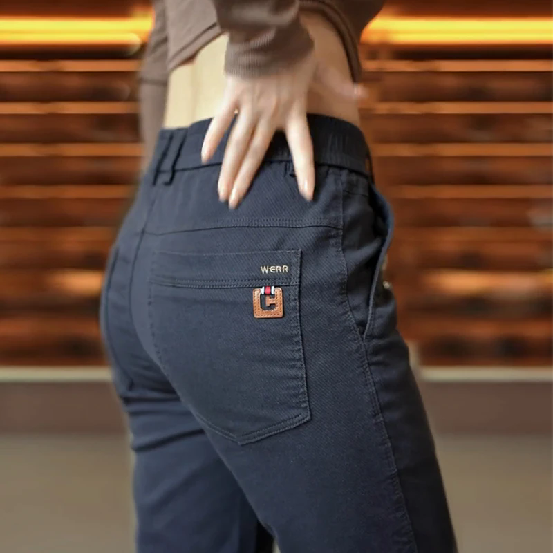 Fishing Pants Waterproof - 2024 ออกแบบใหม่ฤดูใบไม้ผลิเกาหลีแฟชั่นผู้ชายสบายๆกางเกงปกติElastic Slimธุรกิจกางเกงทํางานผู้ชายกางเกงBreathable