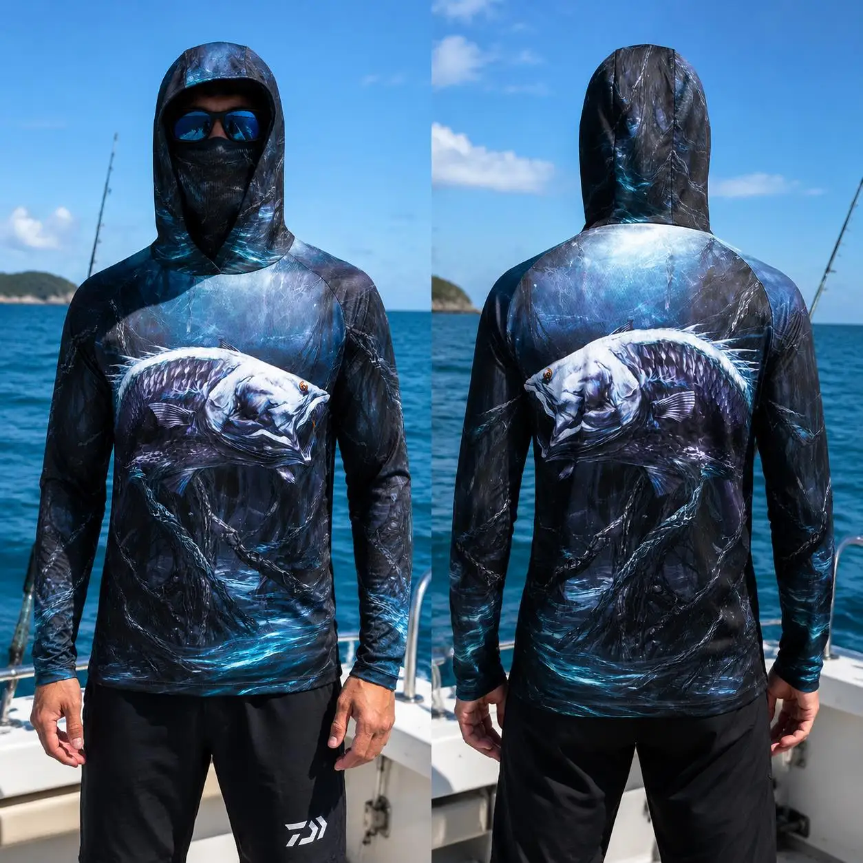 เสื้อฮู้ดตกปลาสำหรับผู้ชาย ป้อ - Fishing Shirt Uv Protection บทวิจารณ์และราคา