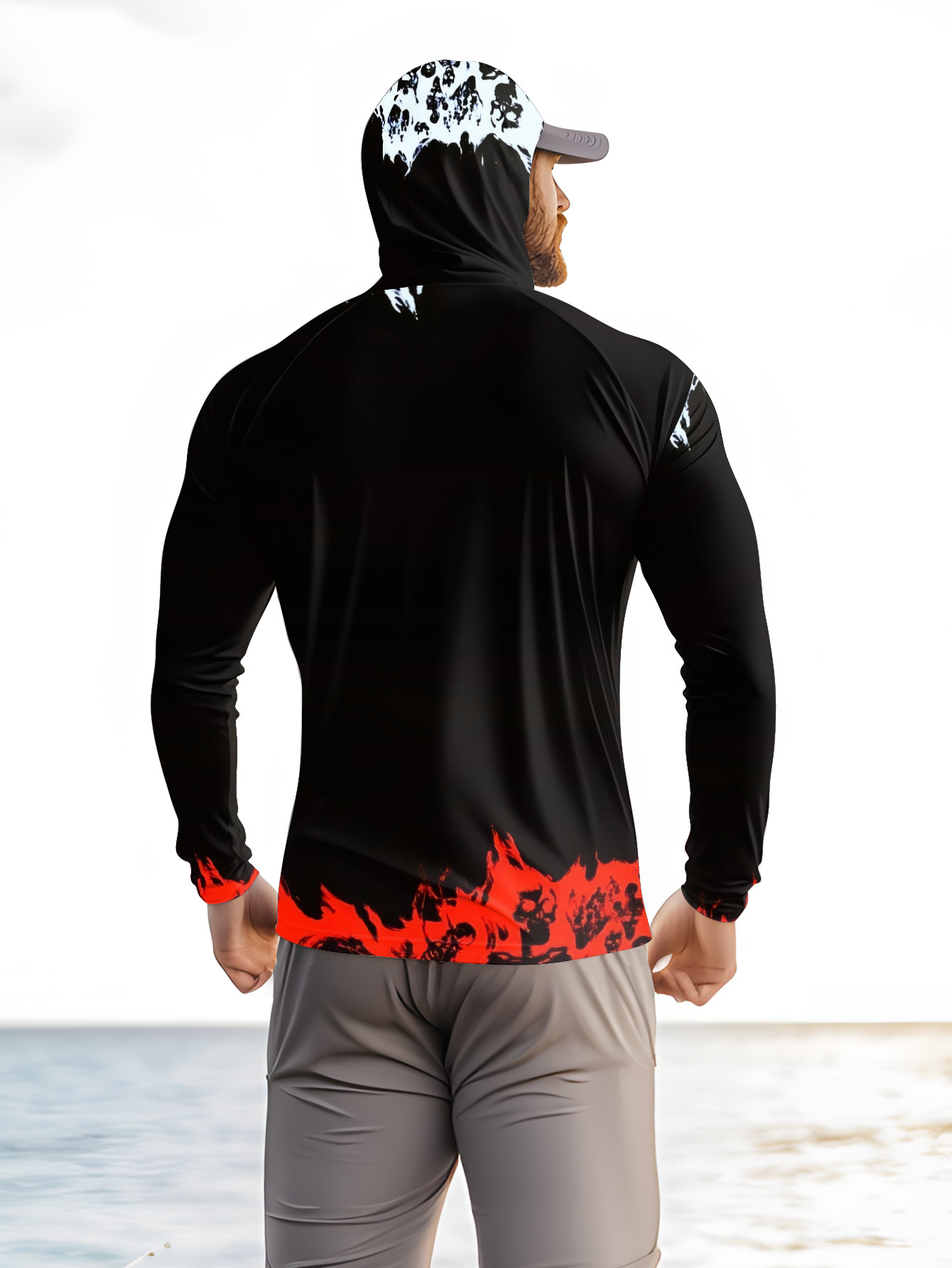 เสื้อตกปลาแขนยาวมีฮู้ดสำหรับผู - Fishing Shirt Uv Protection บทวิจารณ์และราคา