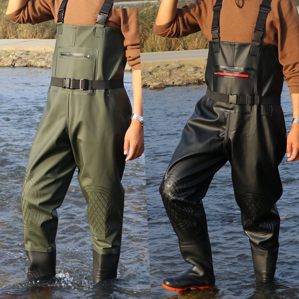 ชุดตกปลา PVC ที่สะดวกสบาย พร้อ - Fishing Pants Waterproof บทวิจารณ์และราคา