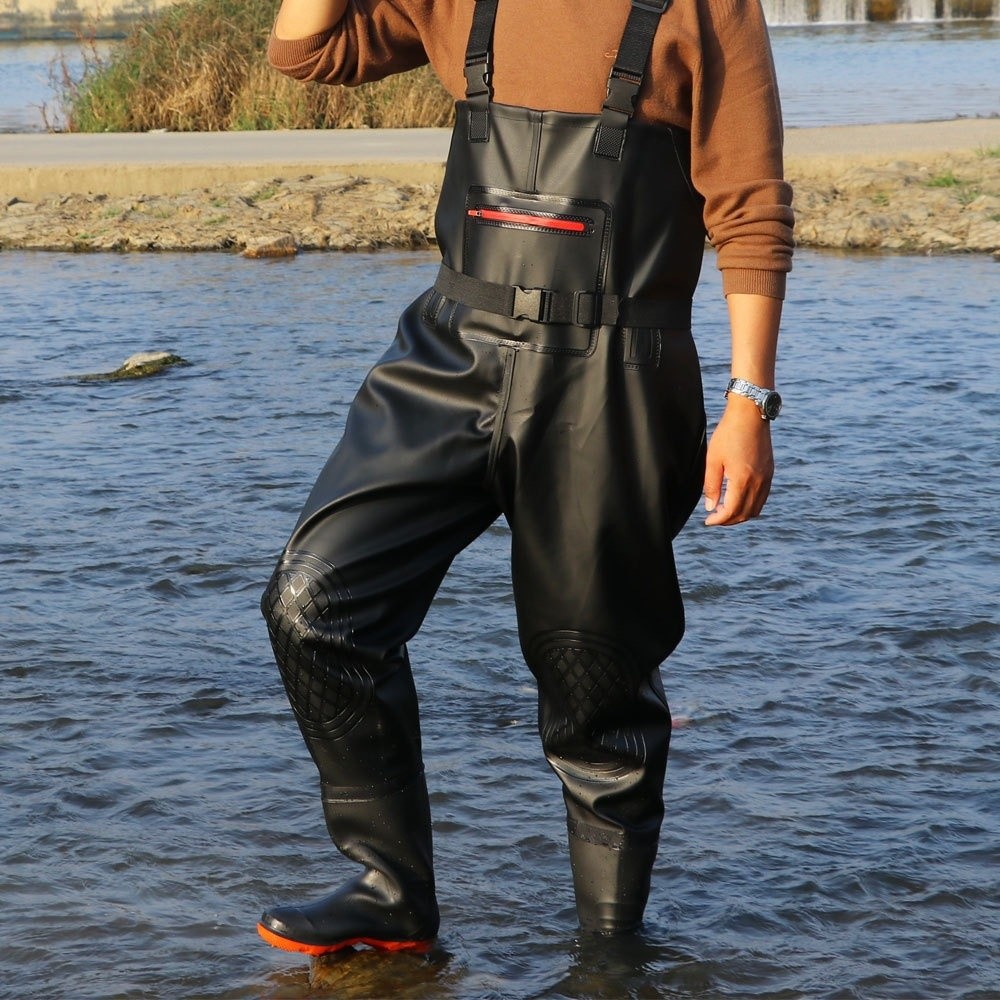 ชุดตกปลา PVC ที่สะดวกสบาย พร้อ - Fishing Pants Waterproof บทวิจารณ์และราคา