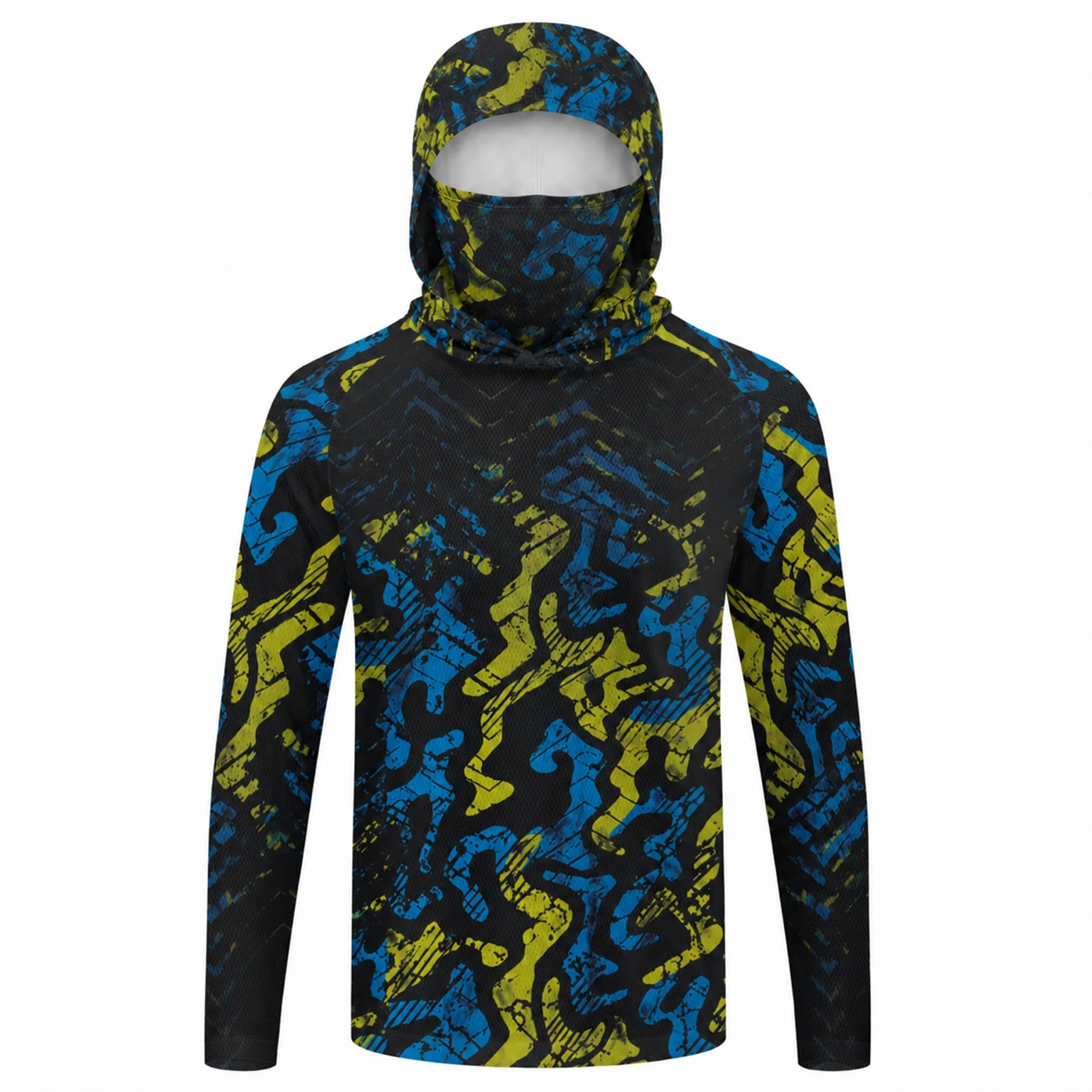 เสื้อตกปลาแขนยาวมีฮู้ดสำหรับผู - Fishing Mask Sun Protection บทวิจารณ์และราคา