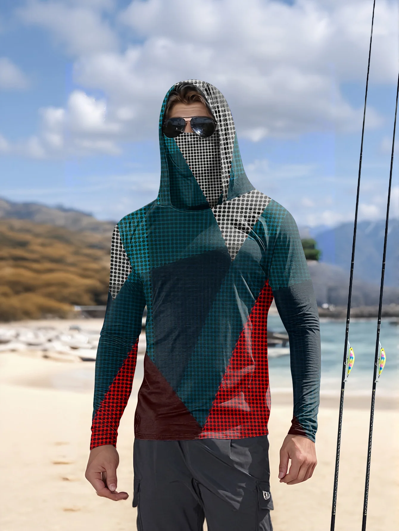 เสื้อฮู้ดสำหรับตกปลาผู้ชาย แขน - Fishing Shirt Uv Protection บทวิจารณ์และราคา